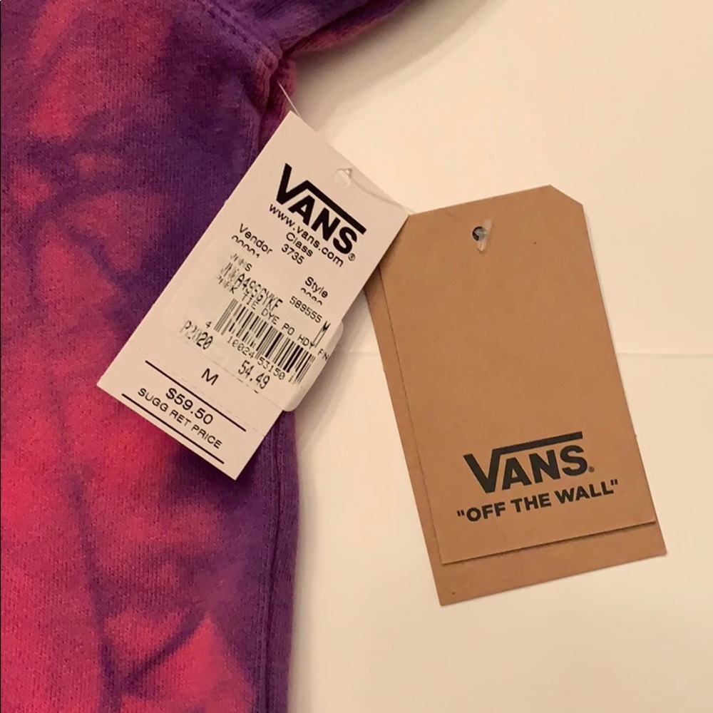 New men’s Vans tie-dye hoodie purple/pink - Picture 4 of 5